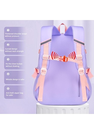 Ebitda Mor 2023 İlköğretim Kız Çantası, Omurga Korumalı, Hafif, Buzdolabı Açık, Büyük Kapasiteli, Kitap Çantası, Küçük Boy Mor