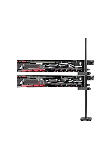 Padalink Gm962 Grafik Kartı Tutucu, Alüminyum Dikey Sabitleme Aparatı, Soğutucu Dikey Montajlı Kart Stütü, Siyah