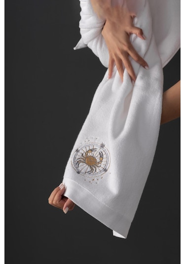 Varol %100 Microcotton Üst Kalite Havlu Seti Burç Nakışlı Yengeç-standart Yengeç Diğer