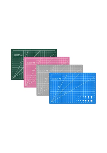 A5 Kesme Matı - Cutting Mat - Kesme Altlığı - Kesim Tablası - 22*15cm - Gri