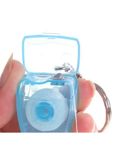 Dolıty Taşınabilir Diş İpi Anahtarlık Essentials Aracı Mavi