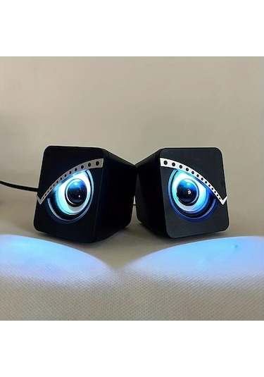 Willowhaven Beyaz Bilgisayar Hoparlörü Taşınabilir Masaüstü Ses Sistemi