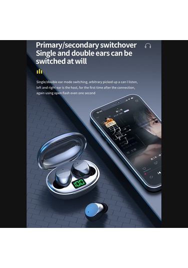 K20 Kablosuz Kulak İçi Akıllı Dijital Bt Kulaklık, Güçlü Pil Ömrü Spor Kulaklık Kulaklıklar