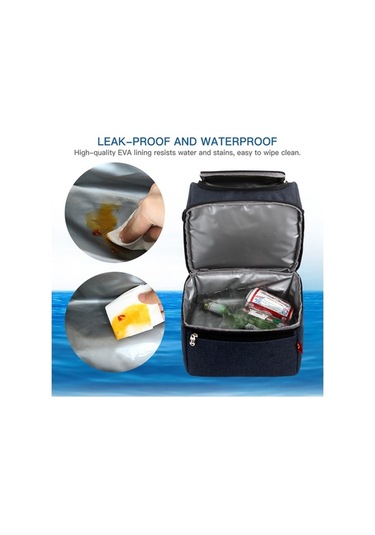 Tongxida Mavi Isı Yalıtlı Soğutma Çantası, Piknik Ve Manav İçin, Elleden Taşınabilir Mavi