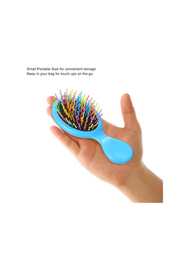 Vkemall Küçük Taşınabilir Hava Yastıklı Saç Fırçası - Yumuşak Uçlu Sırtlı Tırnaklar İle Saç Ve Kafa Derisi Masajı, Tüm Saç Tiplerine Uygun - Siyah