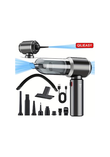 Fochsia Grey 18000pa Güçlü Araç El Süpürgesi 100w Yüksek Güçlü Islak Kuru Hacımlı Pil