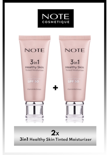 Note Cosmetics 3 İn 1 Healthy Skin Tinted Moisturizer Spf50 Krem 2'li