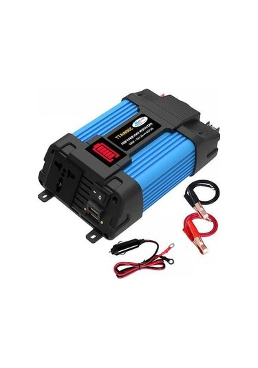 Dancemonkey 300w Güç İnvertör, Dc 12v-ac 110v, Çift Usb, Renkli Araç Şarj Cihazı