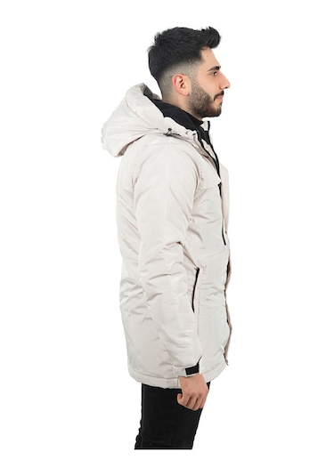 Montland Erkek Taş Içi Polarlı Su Ve Rüzgar Geçirmez Kapüşonlu Kışlık Mont Taş