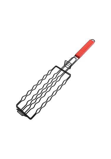 Padalink Çıkarılabilir Paslanmaz Çelik Sosis Izgarası - Kamp Ve Piknik İçin Pratik Sosis Pişirme Çözümü Siyah