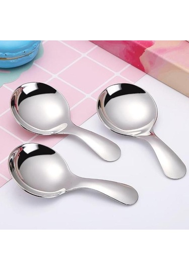 Jms Sevimli Paslanmaz Çelik Mutfak Kısa Saplı Şeker Tuz Baharat Kaşığı