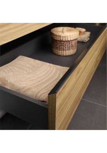 Kobos Lignum 100 Cm Banyo Dolabı Seti Meguro Ahşap