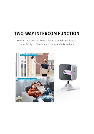 Skycity 1080p Wifi Akıllı Kamera, 2.4g Uzaktan Erişim, Hareket Algılama, Dairesel Kayıt, Çift Yönlü Ses, Geniş Açı Lens