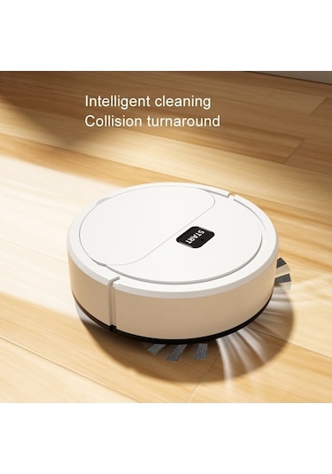 Supermarket1 Otomatik Mini Süpürme Robotu, 3'ü 1 Arada Temizleme, Paspas Süpürme, Siyah Siyah