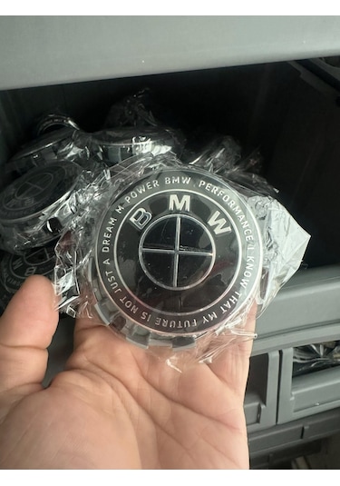 Bmw E65 68mm 50.yıl Siyah Jant Göbeği Logo Seti 4 Adet