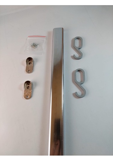 Dolap Askı Borusu. Oval - Yuvarlak Dolap Askı Elemanı 80-100 CM Arası Krom