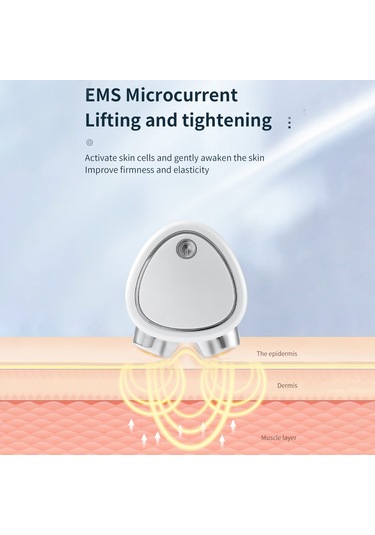Qingmipy Mikroakım Yüz Gerdirme Ve Sıkılaştırma Cihazı - V Yüz Masaj Aleti İle Yüz Şekillendirme Pembe