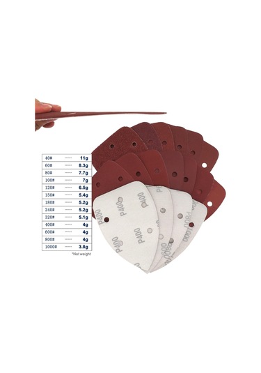 Detay Zımpara Kağıdı 25pcs Kendi Kendine Yapışkan Zımpara Üçgen Zımpara Zımpara Kanca Döngü Disk Aşındırıcı