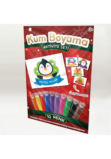 Penguen Yılbaşı Özel Kum Boyama Aktivite Seti