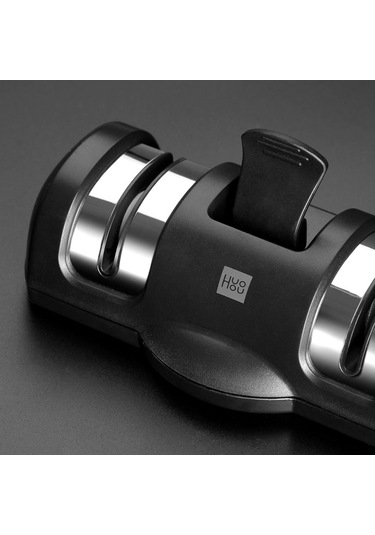 Padalink Huohou Bıçak Taslaştırıcı: Kaba/ince Taşlama, Süper Tutuculu, Ahşap Ve Çelik Bıçaklar İçin Mutfak Aleti Siyah