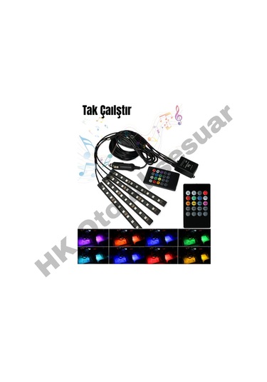 Araç İçi 4 Ayakaltı Led Aydınlatma Tak Çalıştır