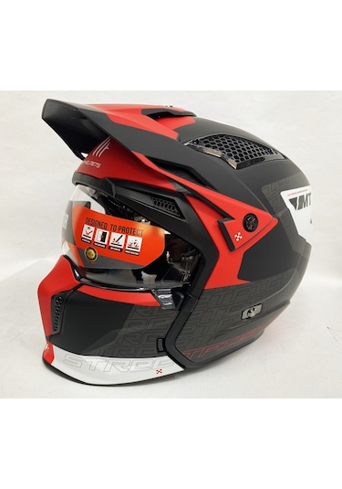 Şefaf ve Siyah Cam + Mt Streetfighter Sv Totem B15 Modüler Motosiklet Kaskı