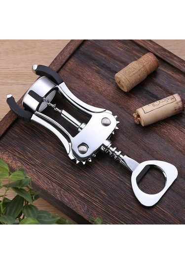 Pazly--kanatlı Tıkaç Şarap Açacağı Gümüş