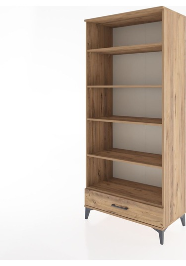 Hyperion Dolap 5 Raflı Tek Çekmeceli 88x44x195 Çam-çam Çam