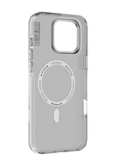 İphone 16 Pro Max Uyumlu Kılıf Magsafe Şarj Özellikli Şeffaf Youngkit Crystal Shield Serisi Şeffaf