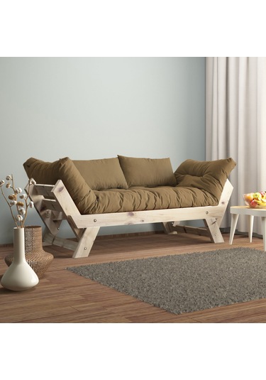 Woodesk Adalar Masif Natural-camel Renk 2li Kanepe Cpt8122-210