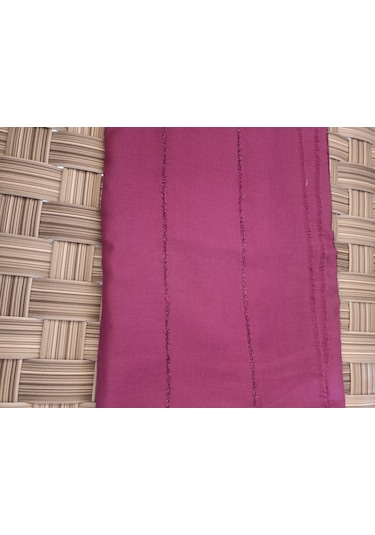 Kadın Tesettür Pamuklu Sim Şerit Şal Mor