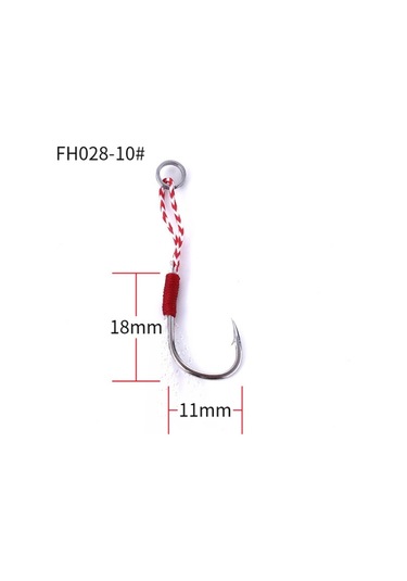 5pcs / Paket Hengjia 10 Bağlanmış Tel Demir Kanca Derin Deniz Balıkçılığı Kancası