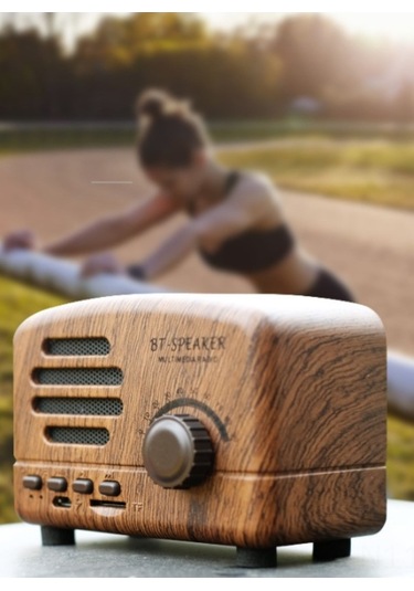 Besthome1 Küçük Ve Güçlü 3w Bluetooth Hoparlör - 10m Menzil, Tf/fm, Retro Tasarım