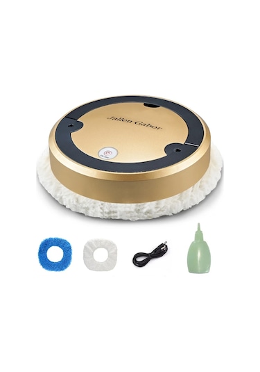 Yeni Akıllı Islak Ve Kuru Mop Makinesi Süpürme Robotu Şarj Edilebilir Anlamak Gold C Altın