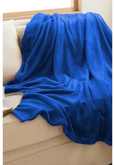 Mulberry Wellsoft Battaniye Televizyon Battaniyesi Peluş Polar Battaniye Tek Kişilik 170x230 İndigo
