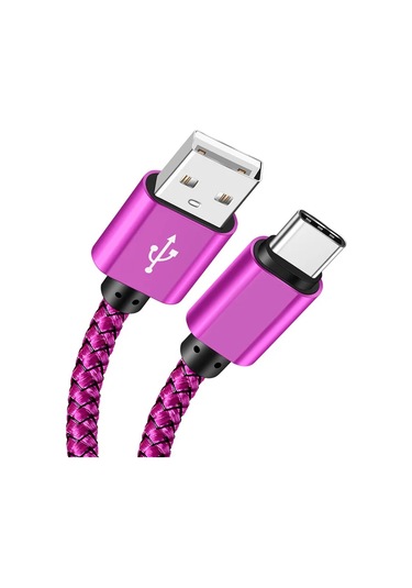 Nephy 3a Hızlı Şarj Örgülü Usb A Tip C Kablo Samsung Galaxy Uyumlu A10e A20 A50 A51 A71 S24 S23 S20 S10 Fe S9 S8mor0.75 M