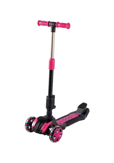 Cool Wheels Oturaklı Scooter Pembe Işıklı 50 Kg Pembe