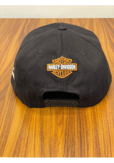 Hamze Harley Davidson Cycles Hip Hop Snapback Rapper Şapka Cap Siyah