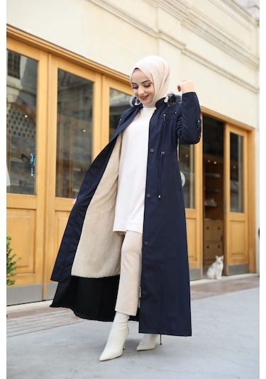 BATTAL BÜYÜK BEBEN KADIN İÇİ TAMAMEN KÜRLÜ Lacivert