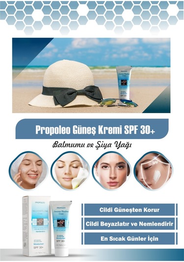 Propoleo SPF 30+ Güneş Kremi ve Cilt Açıcı 75 ML