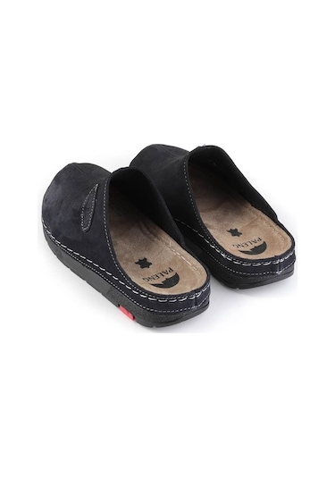 Paleng Kışlık Hakiki Deri Erkek Terlik (554949389) Lacivert