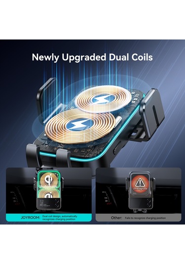 Joyroom Jr-zs246s Araç Enstrüman Platformu Kablosuz Şarj Cihazı Telefon Tutucu Siyah