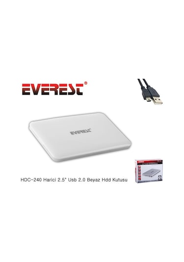 Everest Hdc-240 Harici 2.5" 7Mm Usb 2.0 Ssd Pembe Hdd Kutusu