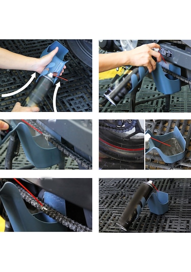 Monyee Motosiklet Bisiklet Zincir Temizleme Aleti: Yağlı Kirlik Saklama Kutusu Ve Zincir Fırçası İle Spreyi Engelleme