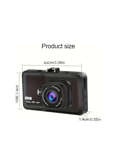 Dashanshop Baideluo 3 Inç Emniyet Kamerası Hd 1080p Single Hd Lens Gece Görüşü Döngü Kayıt