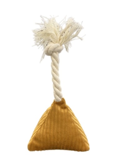 Pet Comfort İpli Prizma Köpek Oyuncağı Sarı 7x15cm