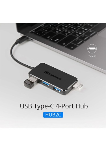 Transcend TS-HUB2C USB-C Cihazlarınız İçin 4 Portlu USB 3.1 HUB