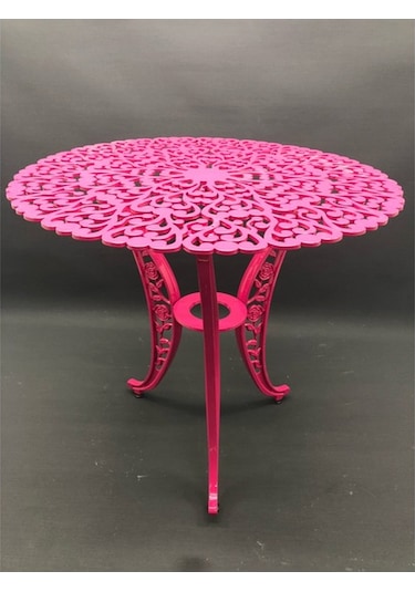 Aluminyumdokumcu Döküm Kuğu Masa 75 Çap Pembe