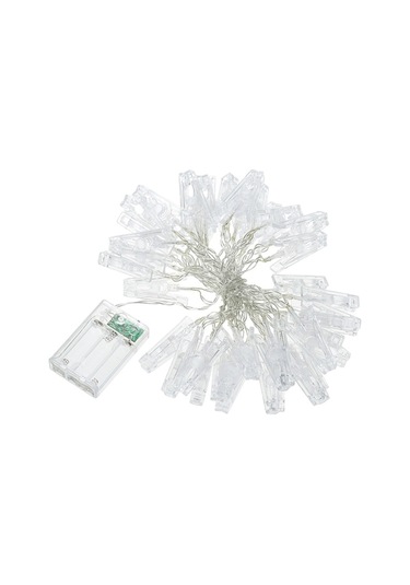 40 Led'li Fotoğraf Askılı Pil İle Çalışan 5 Metre Dekoratif Aydınlatma - Yatak Odası, Parti İçin 112 Karakter