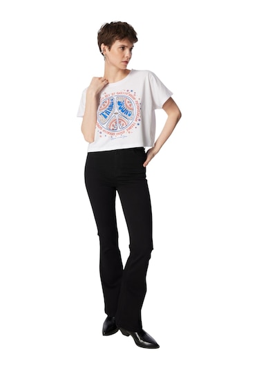 Lee Cooper Kadın T-shirt .242 Lcf 242002 Beyaz